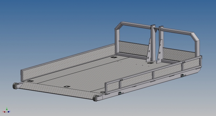 Plate-forme en acier 80 '' + 10 '' + 10''x 108 '' (640 lbs.)